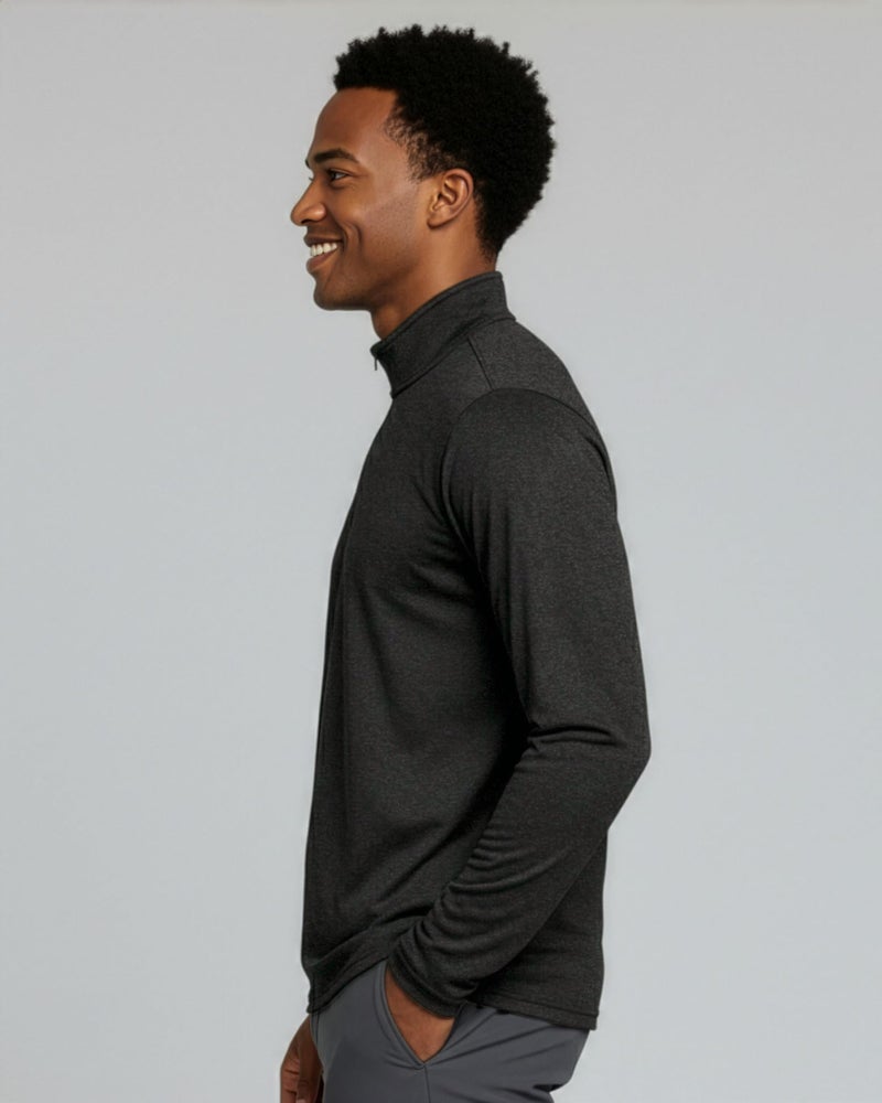 REALESSENTIALS Real Essentials 3 Pack: Men's Dry-Fit Active Quarter Zip Long Sleeve Athletic Performance Pullover (Available in Big & Tall) Set 4 L - Image 5